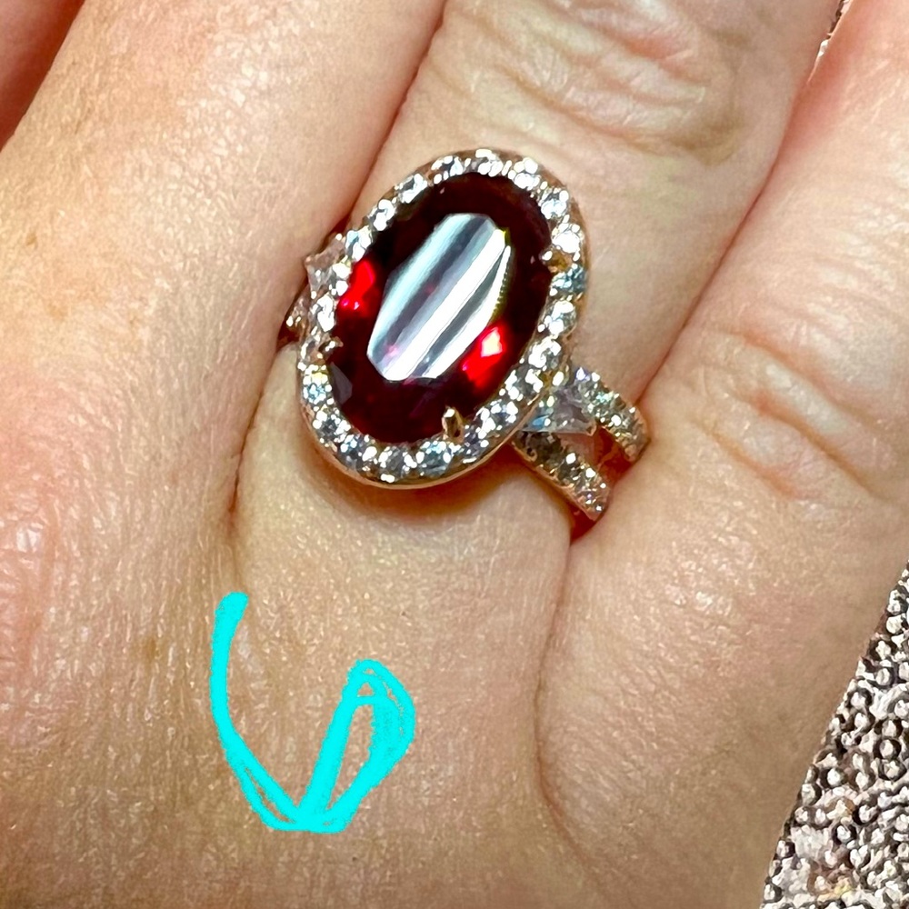 Double Band Ruby Ring - Size 6